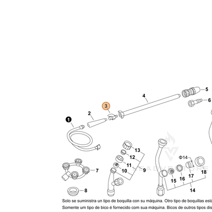 ECHO part 70604062621 — IPL diagram snippet (6x zoom, amber highlight)