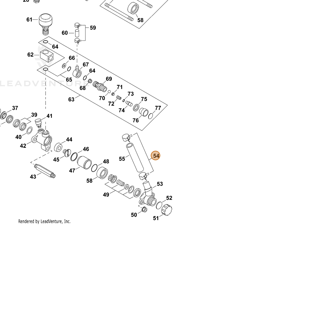 ECHO part 70615054931 — IPL diagram snippet (6x zoom, amber highlight)
