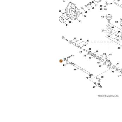 ECHO part 70615079950 — IPL diagram snippet (6x zoom, amber highlight)