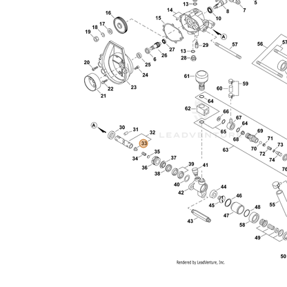 ECHO part 70615086060 — IPL diagram snippet (6x zoom, amber highlight)