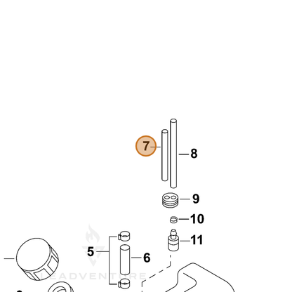 ECHO part 70616002061 — IPL diagram snippet (6x zoom, amber highlight)