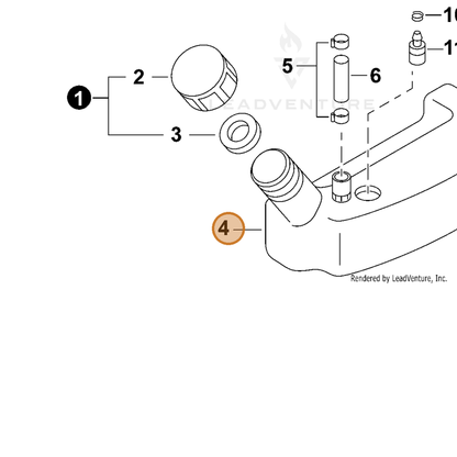 ECHO part 70616007560 — IPL diagram snippet (6x zoom, amber highlight)