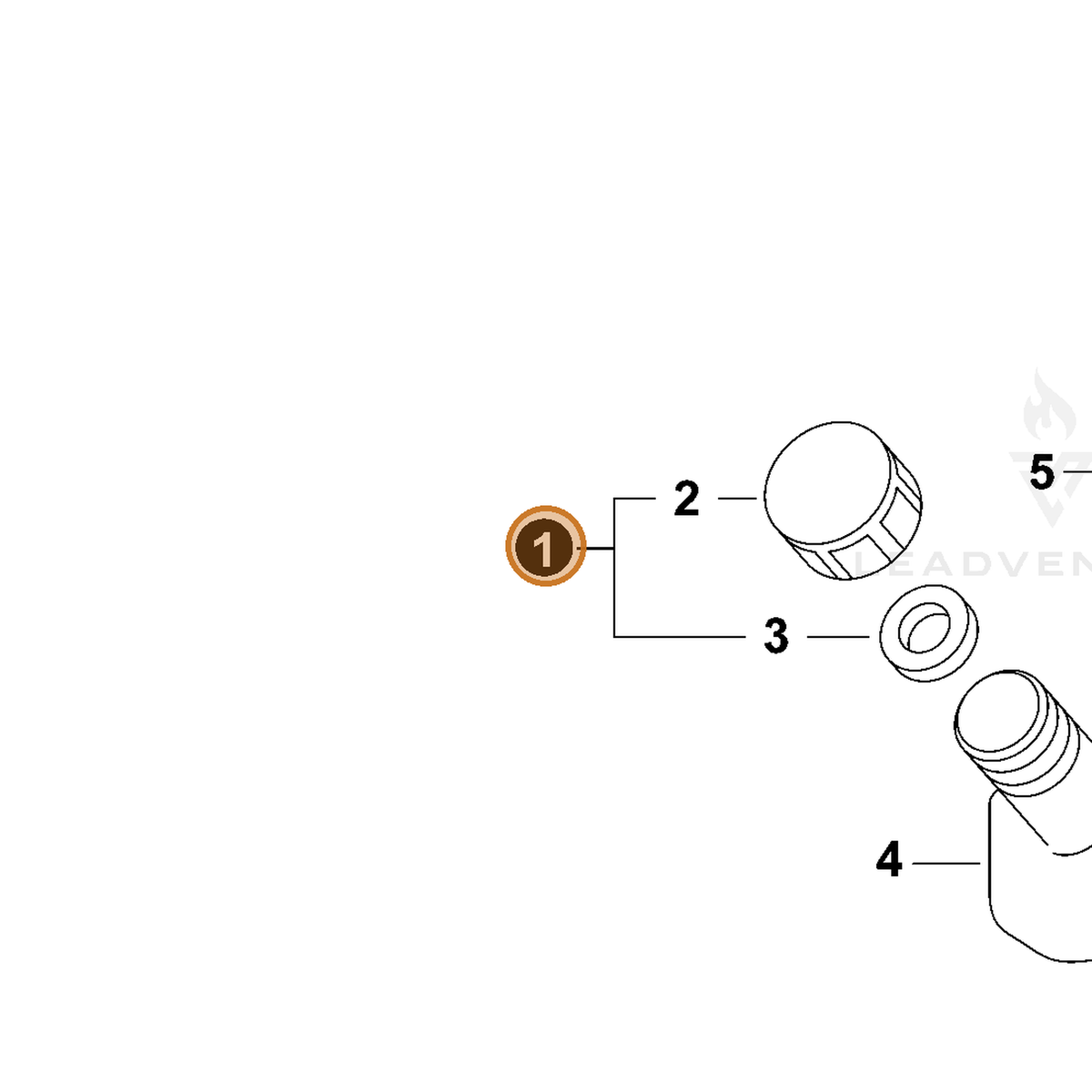 ECHO part 70616009A71 — IPL diagram snippet (6x zoom, amber highlight)