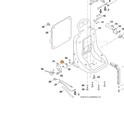 ECHO part 70616027050 — IPL diagram snippet (6x zoom, amber highlight)