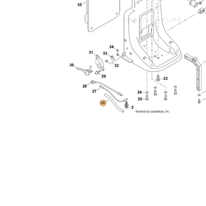 ECHO part 70616033760 — IPL diagram snippet (6x zoom, amber highlight)
