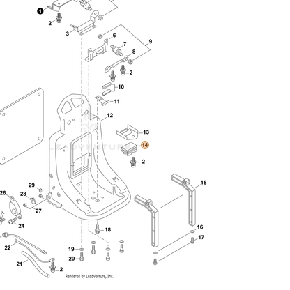 ECHO part 70616035770 — IPL diagram snippet (6x zoom, amber highlight)
