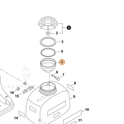 ECHO part 70617004761 — IPL diagram snippet (6x zoom, amber highlight)