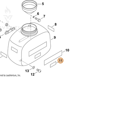 ECHO part 70617009096 — IPL diagram snippet (6x zoom, amber highlight)