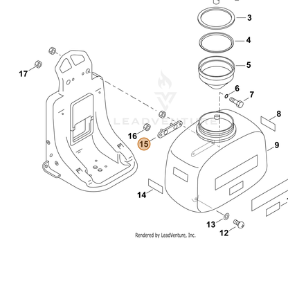 ECHO part 70617013410 — IPL diagram snippet (6x zoom, amber highlight)