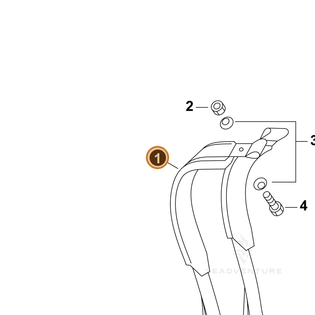 ECHO part 70617020082 — IPL diagram snippet (6x zoom, amber highlight)