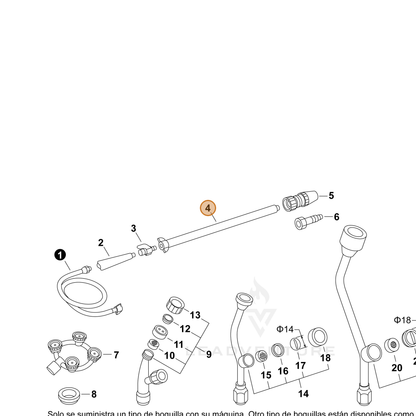 ECHO part 70617027724 — IPL diagram snippet (6x zoom, amber highlight)