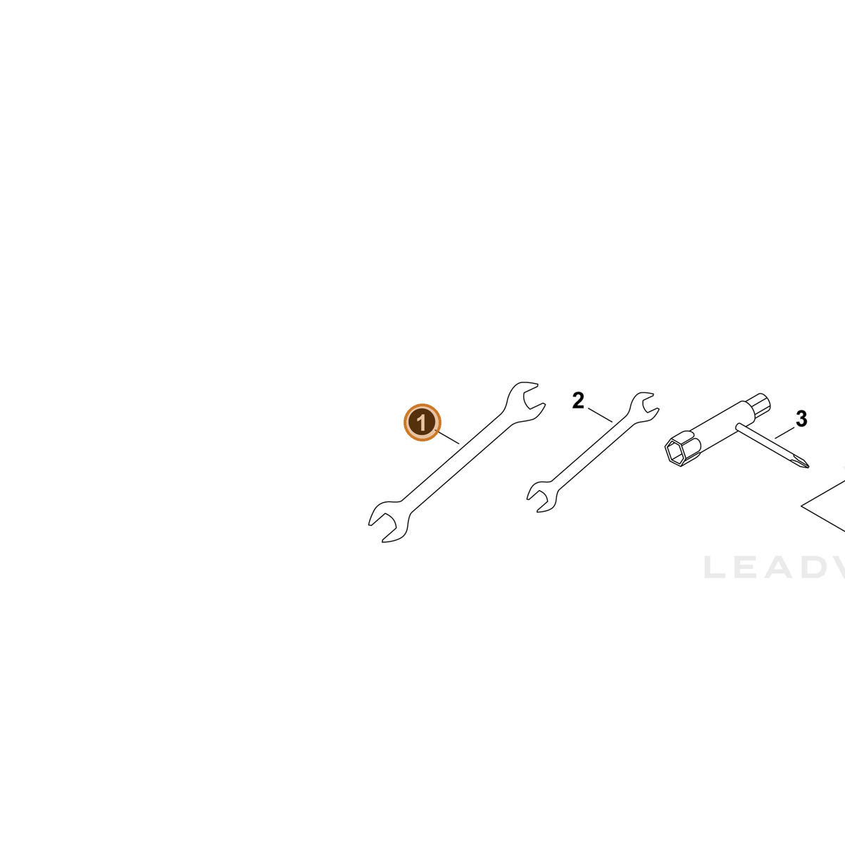 ECHO part 70617031030 — IPL diagram snippet (6x zoom, amber highlight)