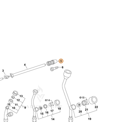 ECHO part 70617039920 — IPL diagram snippet (6x zoom, amber highlight)