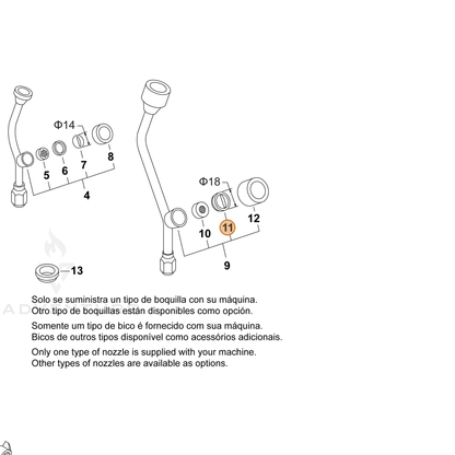 ECHO part 70617046631 — IPL diagram snippet (6x zoom, amber highlight)