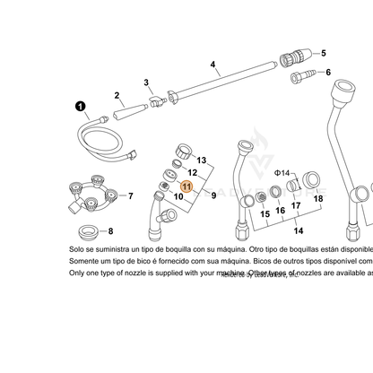 ECHO part 70617048970 — IPL diagram snippet (6x zoom, amber highlight)