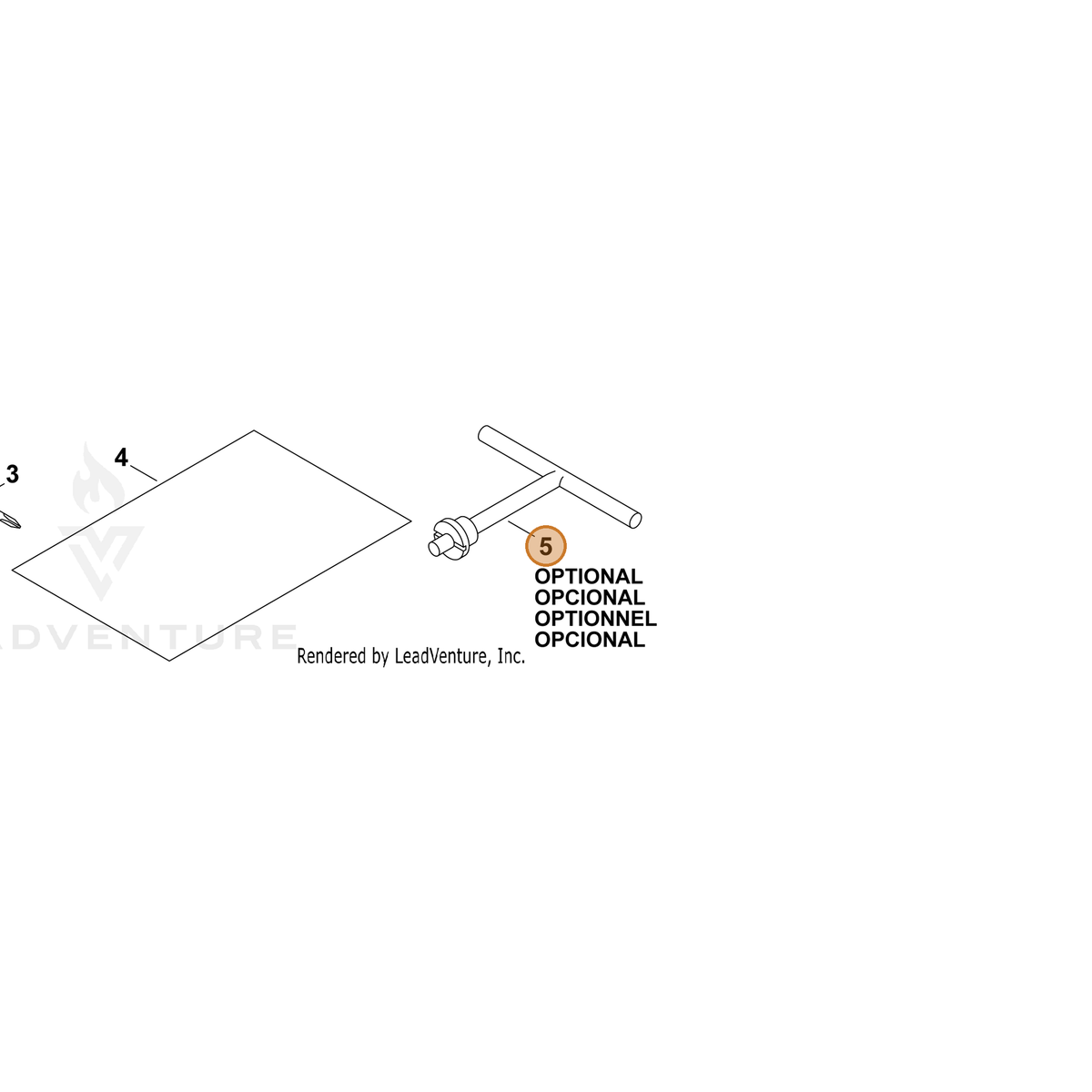 ECHO part 70617055030 — IPL diagram snippet (6x zoom, amber highlight)