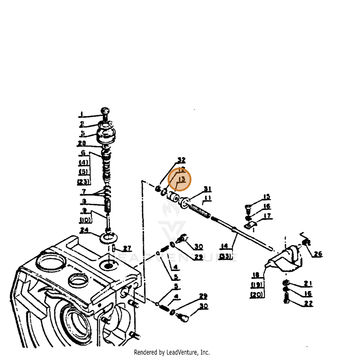 ECHO part 70701503431 — IPL diagram snippet (6x zoom, amber highlight)