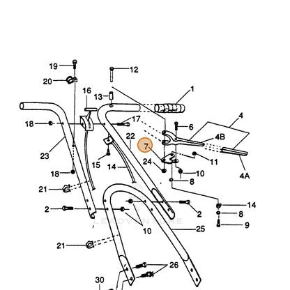 ECHO part 710213012 — IPL diagram snippet (6x zoom, amber highlight)