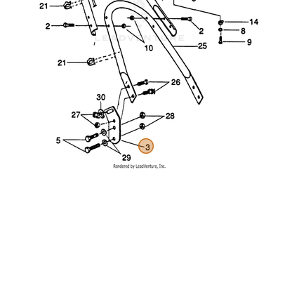 ECHO part 710213018 — IPL diagram snippet (6x zoom, amber highlight)