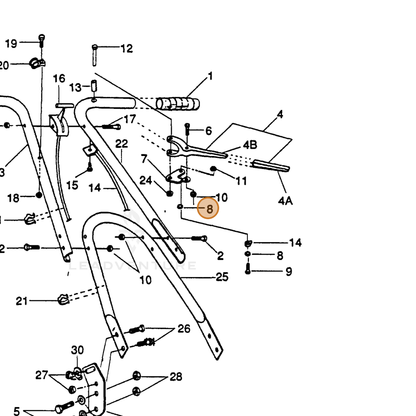 ECHO part 710213025 — IPL diagram snippet (6x zoom, amber highlight)