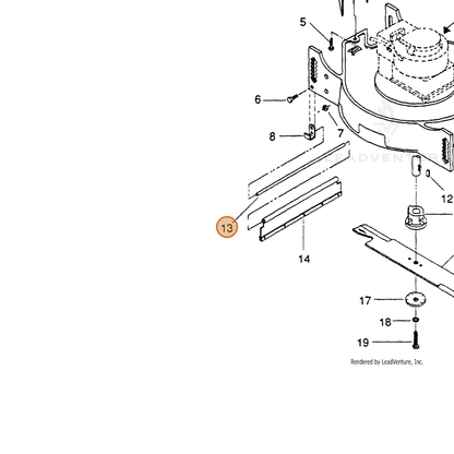 ECHO part 710213047 — IPL diagram snippet (6x zoom, amber highlight)
