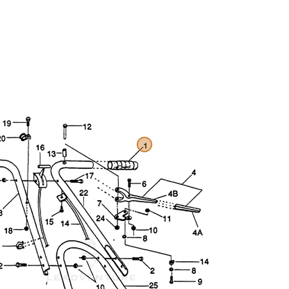 ECHO part 710303097 — IPL diagram snippet (6x zoom, amber highlight)