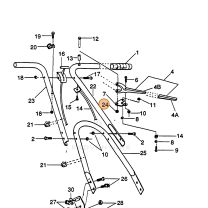 ECHO part 710803001 — IPL diagram snippet (6x zoom, amber highlight)