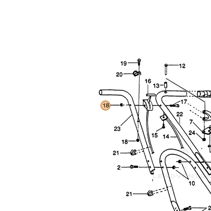 ECHO part 710804255 — IPL diagram snippet (6x zoom, amber highlight)