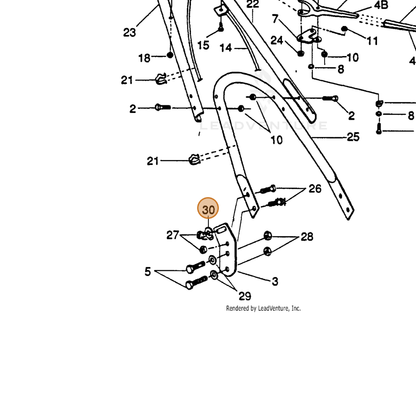 ECHO part 710805260 — IPL diagram snippet (6x zoom, amber highlight)