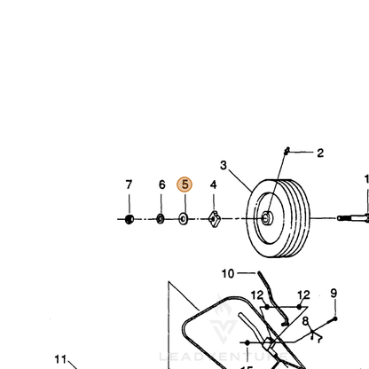 ECHO part 710805264 — IPL diagram snippet (6x zoom, amber highlight)