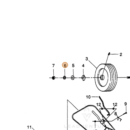 ECHO part 710805504 — IPL diagram snippet (6x zoom, amber highlight)