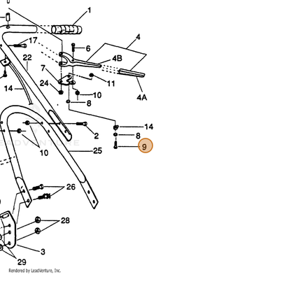 ECHO part 710809010 — IPL diagram snippet (6x zoom, amber highlight)