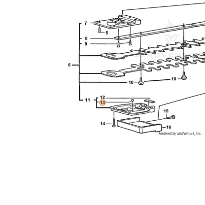ECHO part 71903230007 — IPL diagram snippet (6x zoom, amber highlight)