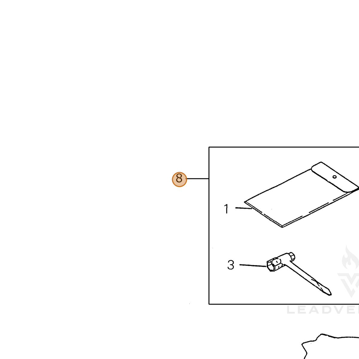 ECHO part 72005-91000 — IPL diagram snippet (6x zoom, amber highlight)