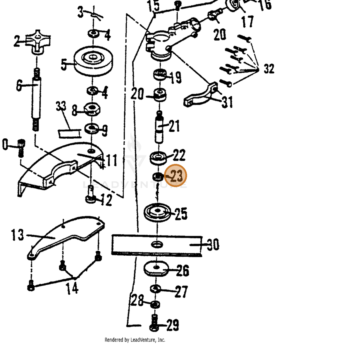 ECHO part 720226705 — IPL diagram snippet (6x zoom, amber highlight)