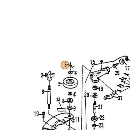ECHO part 720236907 — IPL diagram snippet (6x zoom, amber highlight)