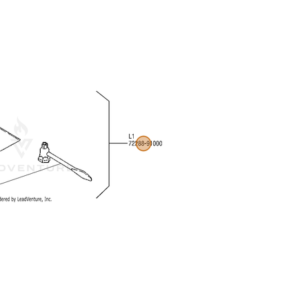 ECHO part 72288-91000 — IPL diagram snippet (6x zoom, amber highlight)