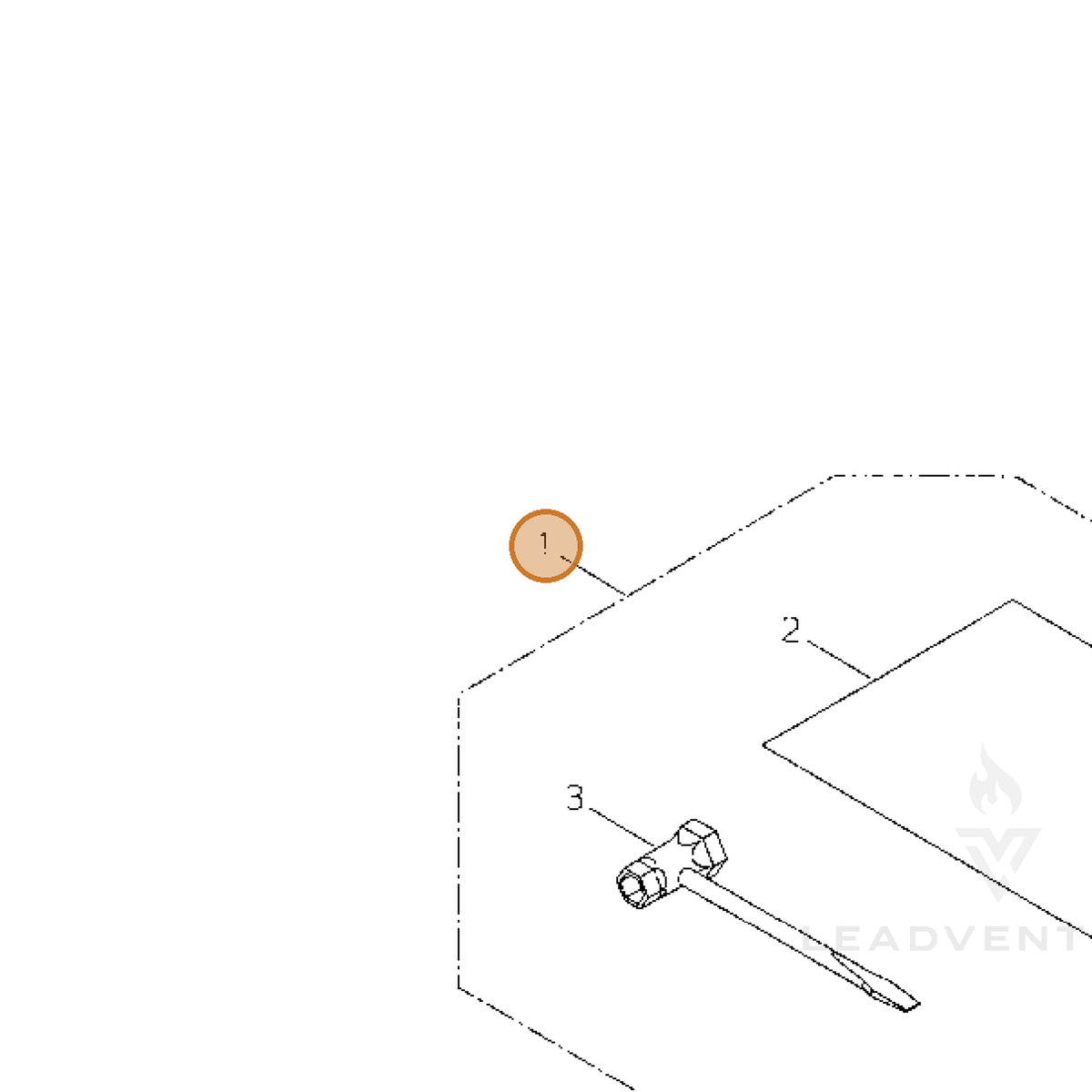 ECHO part 72306-91000 — IPL diagram snippet (6x zoom, amber highlight)