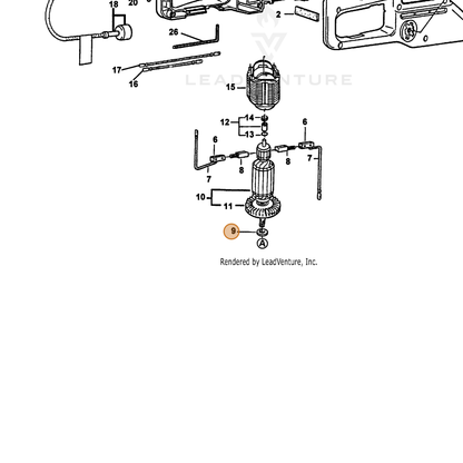 ECHO part 72600209003 — IPL diagram snippet (6x zoom, amber highlight)
