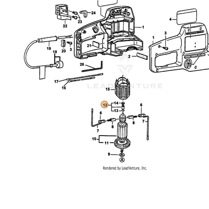 ECHO part 72600301024 — IPL diagram snippet (6x zoom, amber highlight)