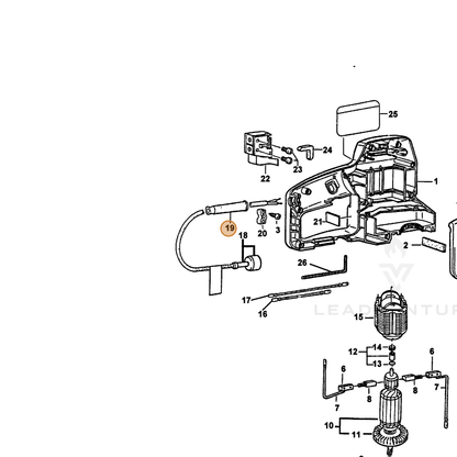 ECHO part 72600703008 — IPL diagram snippet (6x zoom, amber highlight)