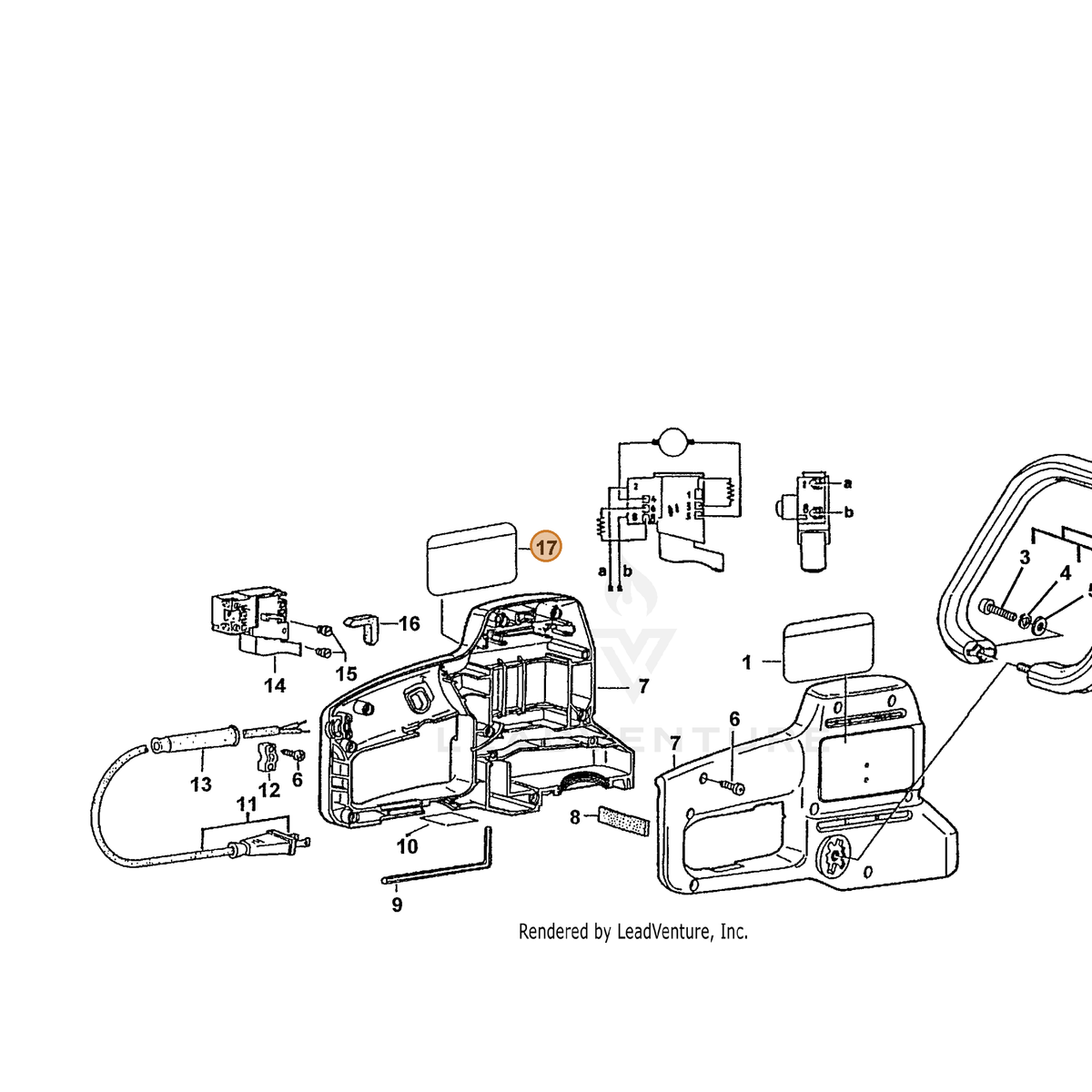 ECHO part 72601118750 — IPL diagram snippet (6x zoom, amber highlight)