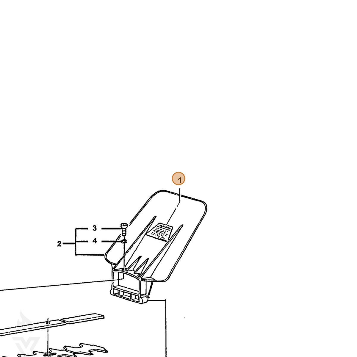 ECHO part 72601118755 — IPL diagram snippet (6x zoom, amber highlight)
