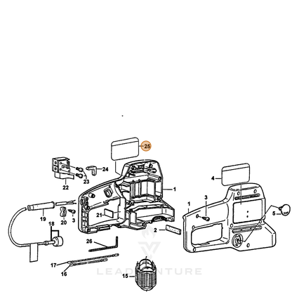 ECHO part 72601118798 — IPL diagram snippet (6x zoom, amber highlight)