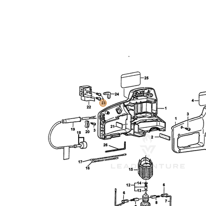ECHO part 72603410001 — IPL diagram snippet (6x zoom, amber highlight)