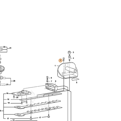 ECHO part 72603413009 — IPL diagram snippet (6x zoom, amber highlight)