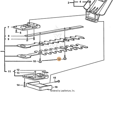 ECHO part 72603413023 — IPL diagram snippet (6x zoom, amber highlight)
