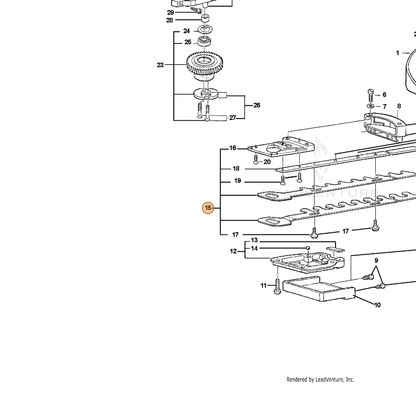 ECHO part 72607001237 — IPL diagram snippet (6x zoom, amber highlight)