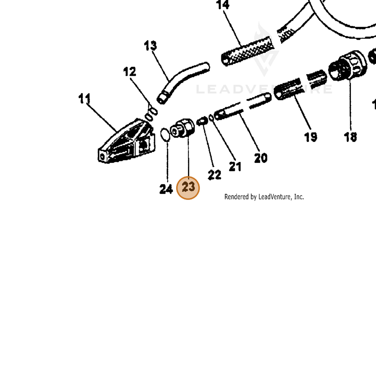 ECHO part 7310012970 — IPL diagram snippet (6x zoom, amber highlight)