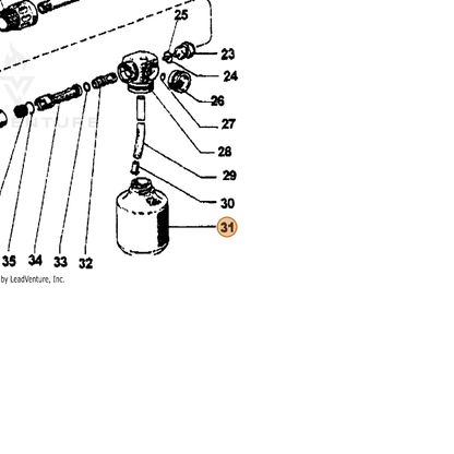 ECHO part 7310027651 — IPL diagram snippet (6x zoom, amber highlight)